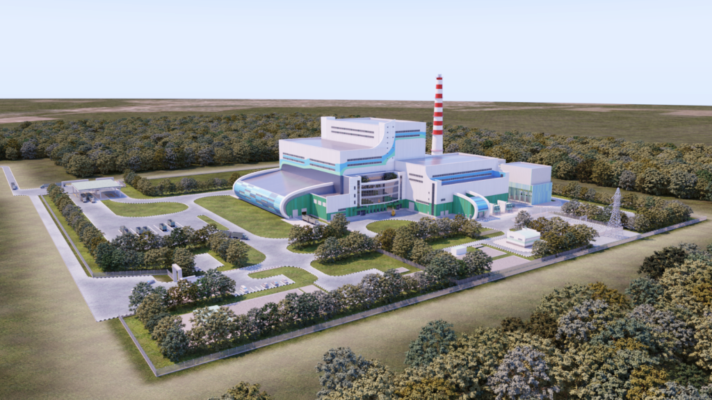 Plant for thermal neutralization of solid municipal waste with a capacity of 700,000 tons of MSW per year